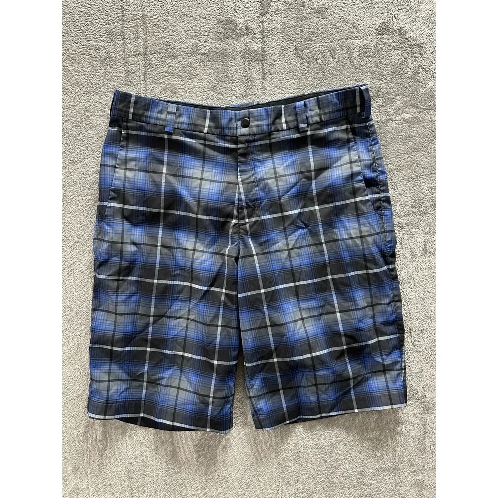 Nike Shorts Mens 32 Blue Plaid Golf 11